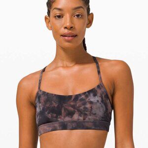 Lululemon Flow Y Bra Nulu *Light Support | Diamond Dye Graphite Grey Pink